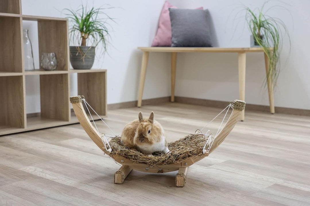 Kerbl Hängematte Siesta (Liegematte für Kleintiere/Nagetiere, besteht aus getrocknetem Gras, ohne Dr