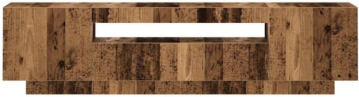 vidaXL TV-Schrank mit LED-Leuchten Altholz-Optik 160x35x40 cm, TV-Möbel, TV-Board, Fernsehtisch, TV-