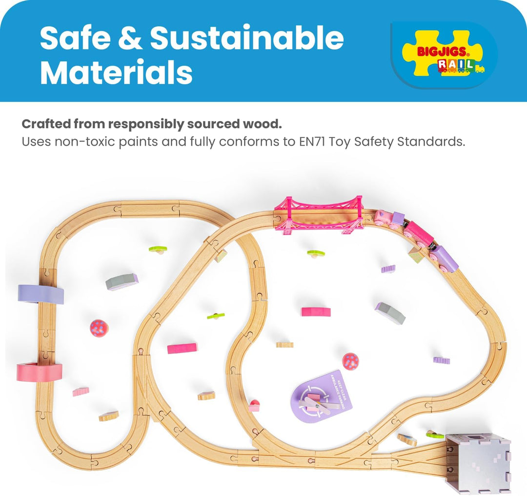 Bigjigs Rail Holzeisenbahn Set Märchenstadt 3+ Jahre