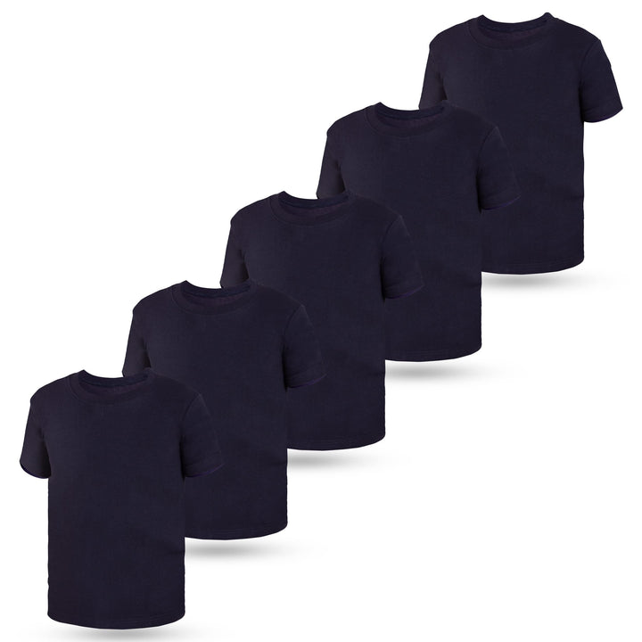 LOREZA ® 5er Pack Kinder Jungen Mädchen Unterhemd Kurzarm T-Shirt 100% Baumwolle Feinripp Unisex 104