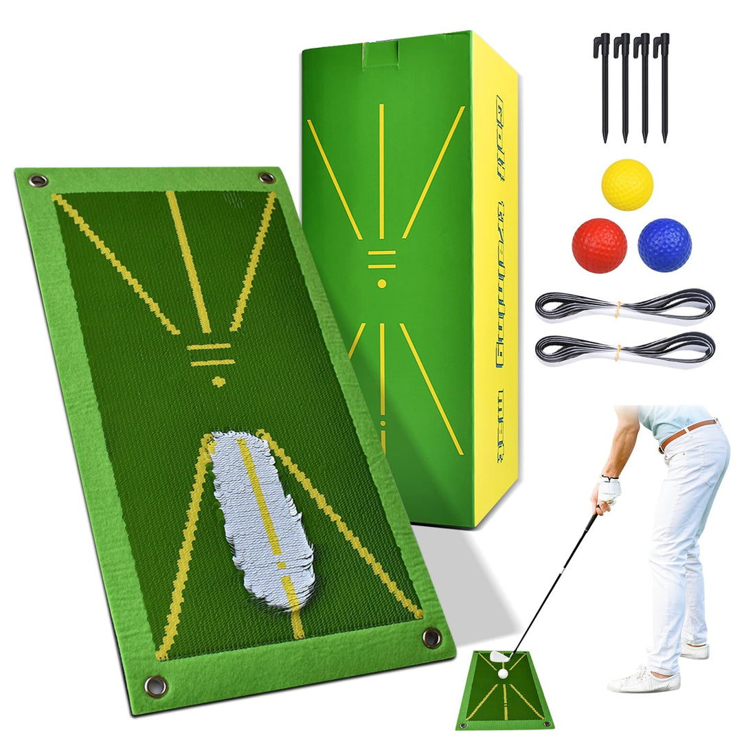Golfmatte, Golftrainingsmatte mit sofortigem Feedback, tragbare Schwungtrainingshilfe, Golf-Schlagma
