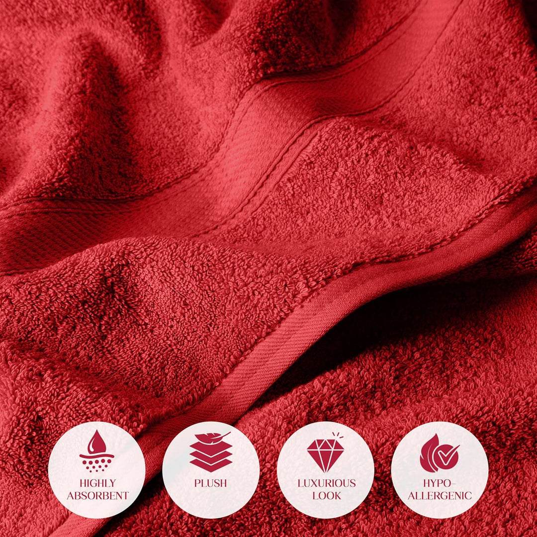 SUPERIOR 900 Madison TS Handtuch-Set, Baumwolle, Rot/Ausflug, einfarbig (Getaway Solids), 6PC, Rot/A