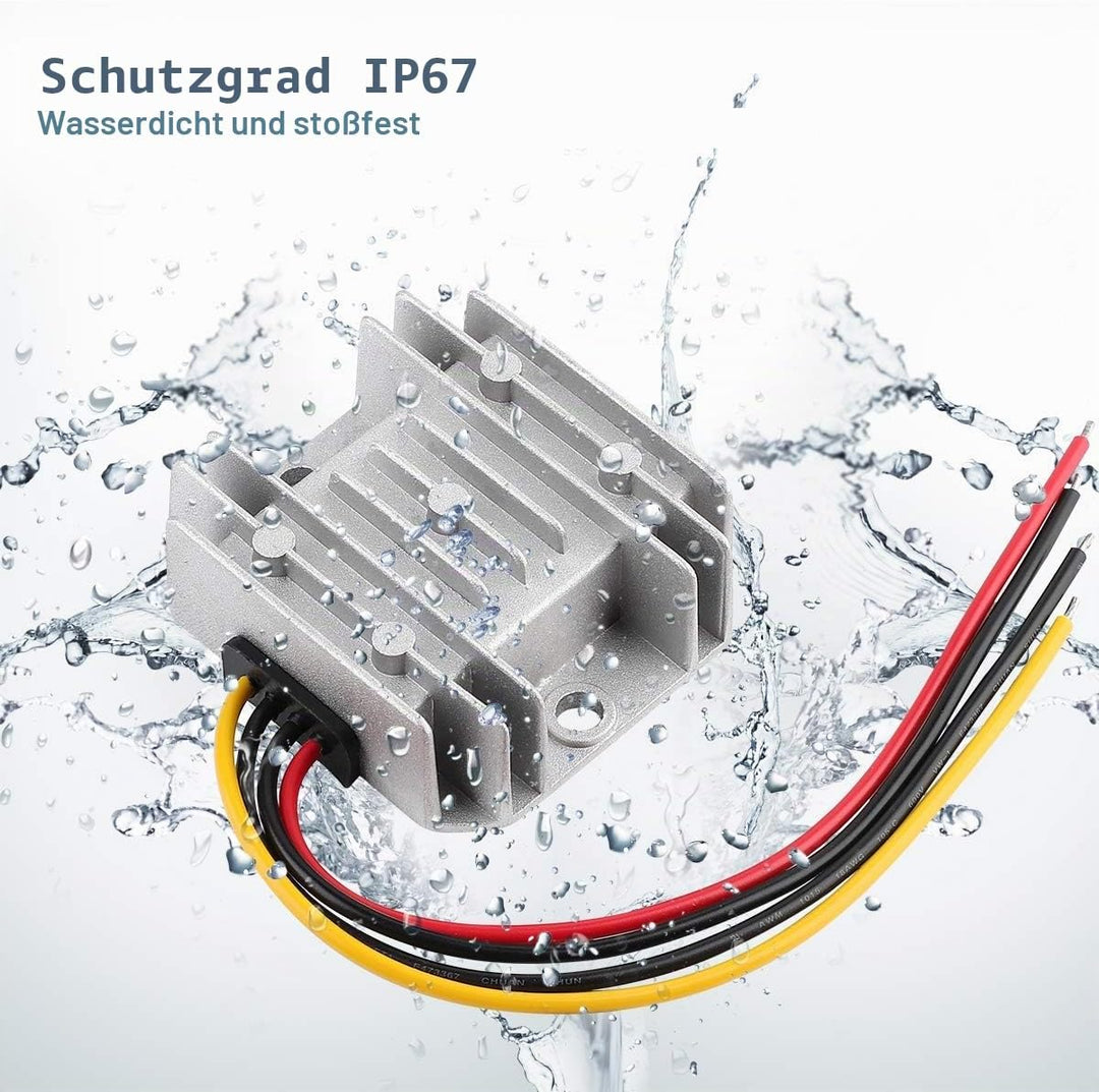 HOMELYLIFE DC 36V 24V 12V auf 12V Spannungswandler 3A 36W Abwärtswandler Auto Netzteil Wandler Wasse