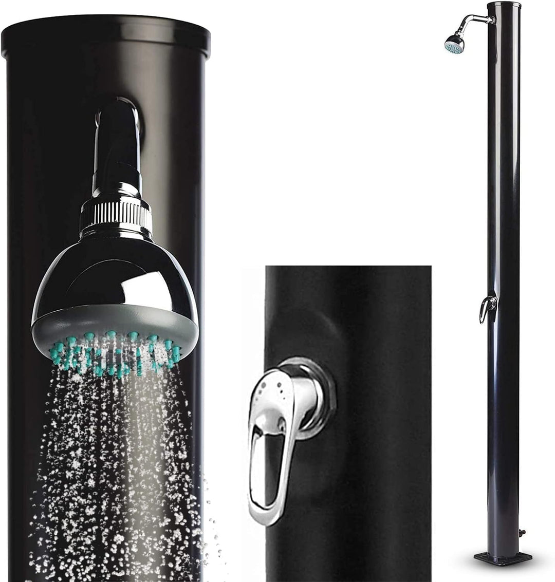 well2wellness Outdoor Solardusche Easy 20 Liter | stufenlose Temperaturregulierung | Solar Gartendus