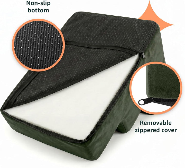 murando Hundetreppe für Kleine Hunde 3 Stufen 30 cm, Samt - Khaki | Haustiertreppe für Bett, Sofa, B
