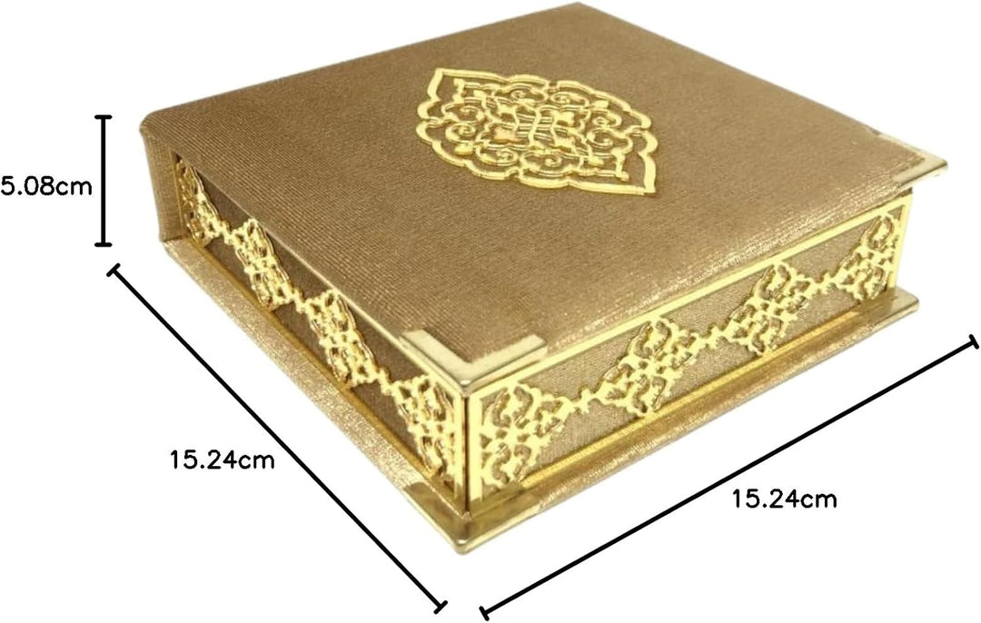 Prien Samt Koran Islam Tesbih Set, Islamische Geschenke für Eid Ramadan, Elegant Portabel Box, Musli