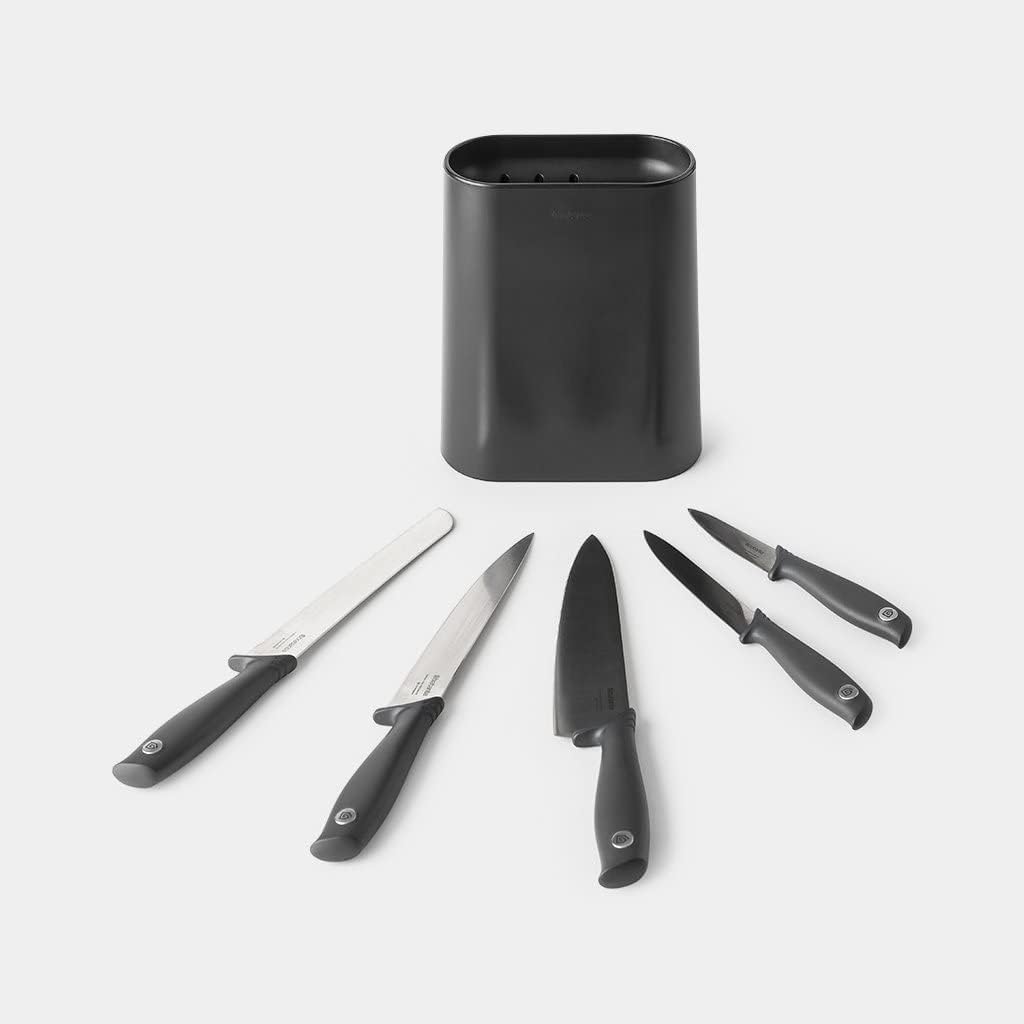 Brabantia Messerblock, Dunkel Grau, One Size, Messerblock