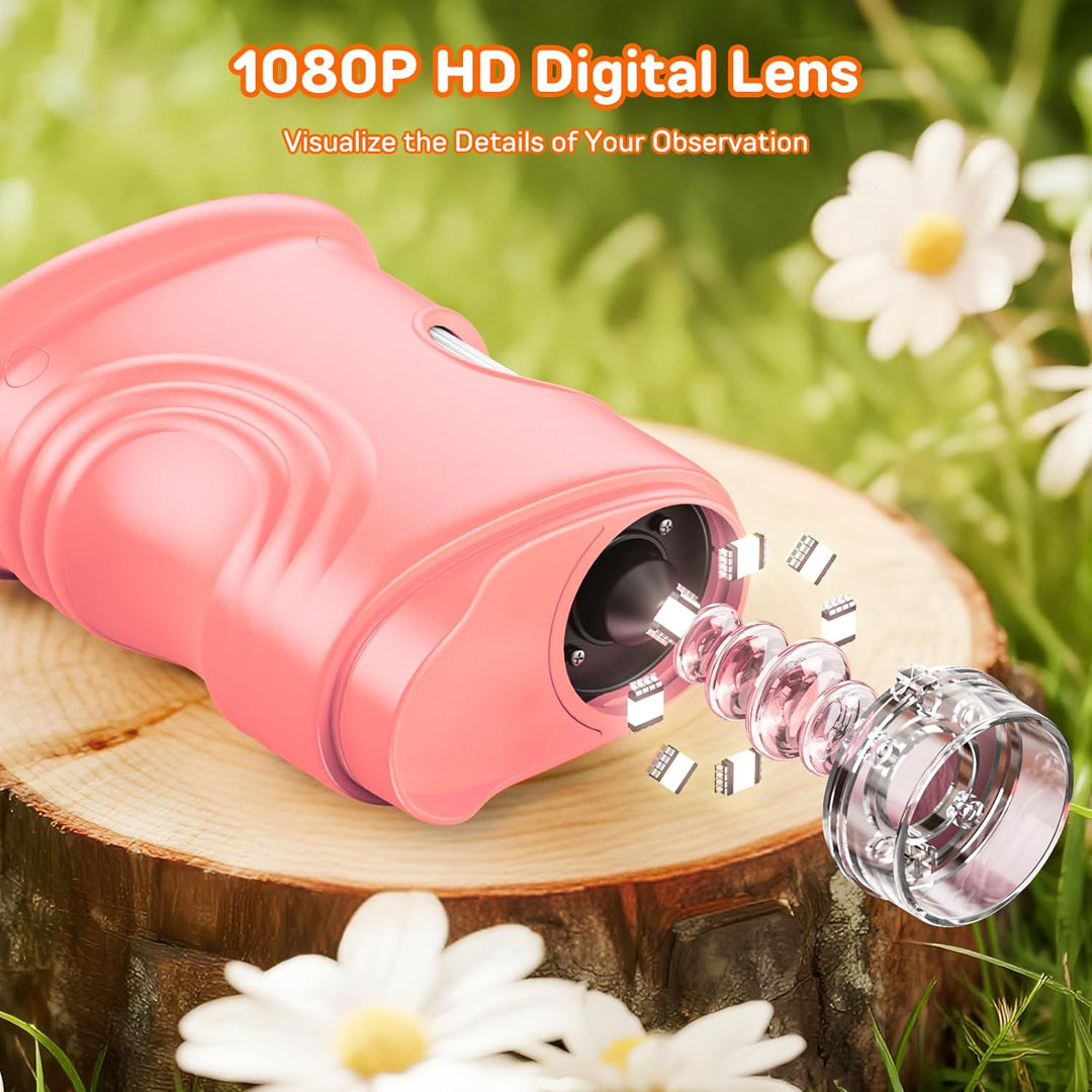 Handy Digital Mikroskop für Kinder, 1080P HD 2.0" Bildschirm Taschenmikroskop, Microscope LED Lights