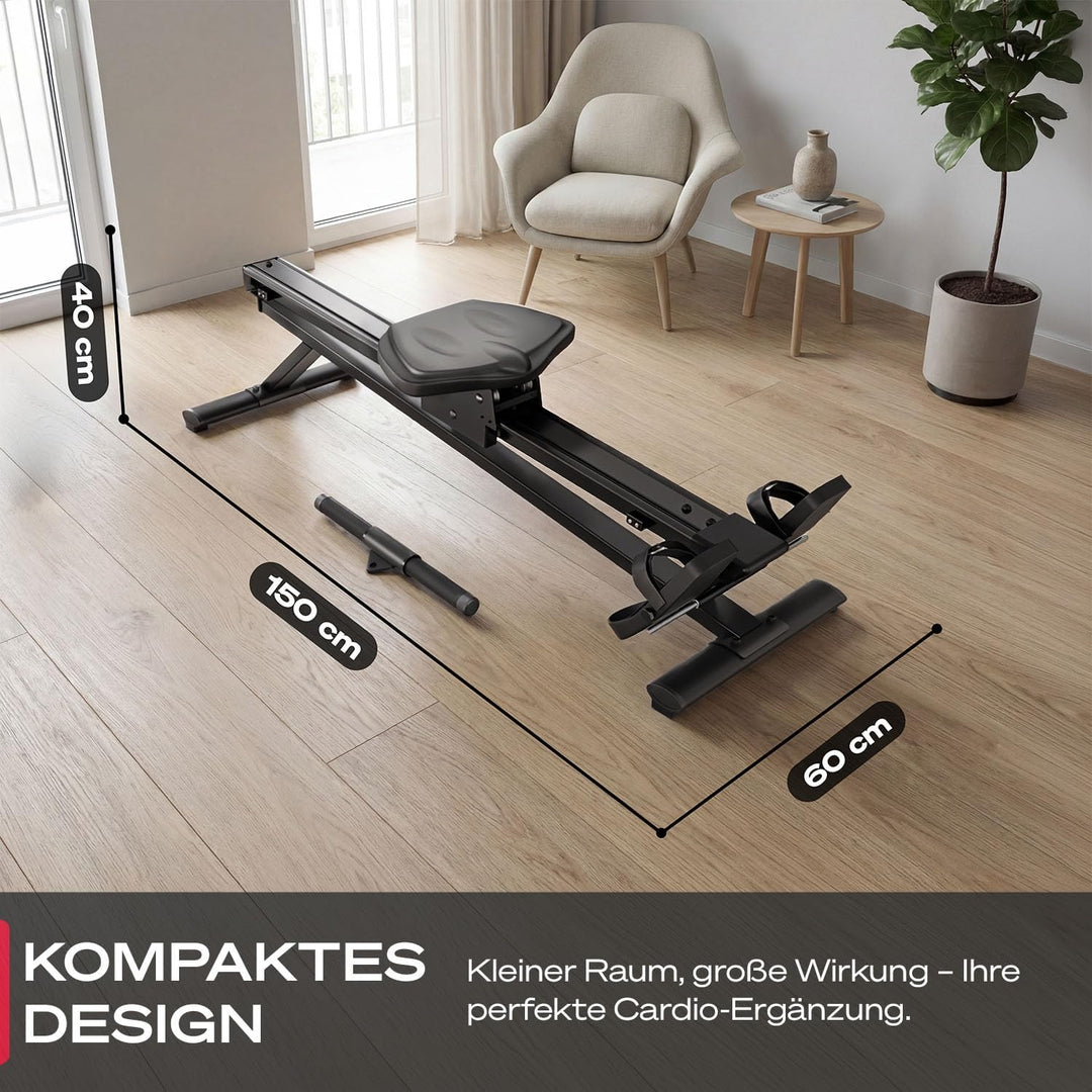 Sportstech Rudergerät am Kabelzug, Rudermaschine bis 120 kg belastbar, kompatibel mit sGym Pro, komp