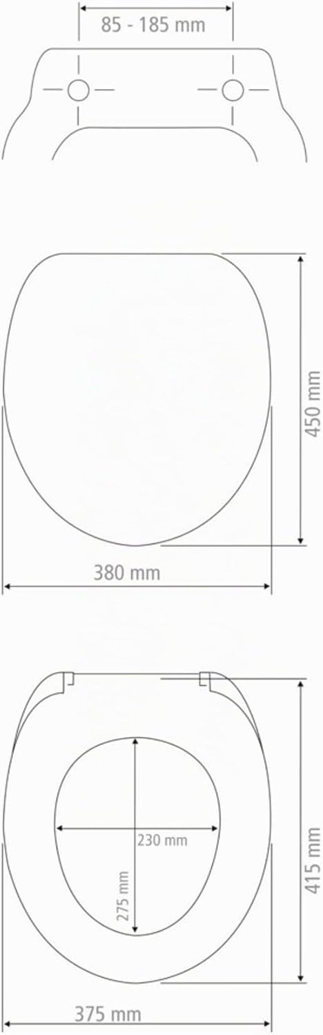 WENKO WC-Sitz Samoa, Premium-Duroplast Design-Toilettensitz mit Easy-Close Absenkautomatik &amp; Fix-Cli