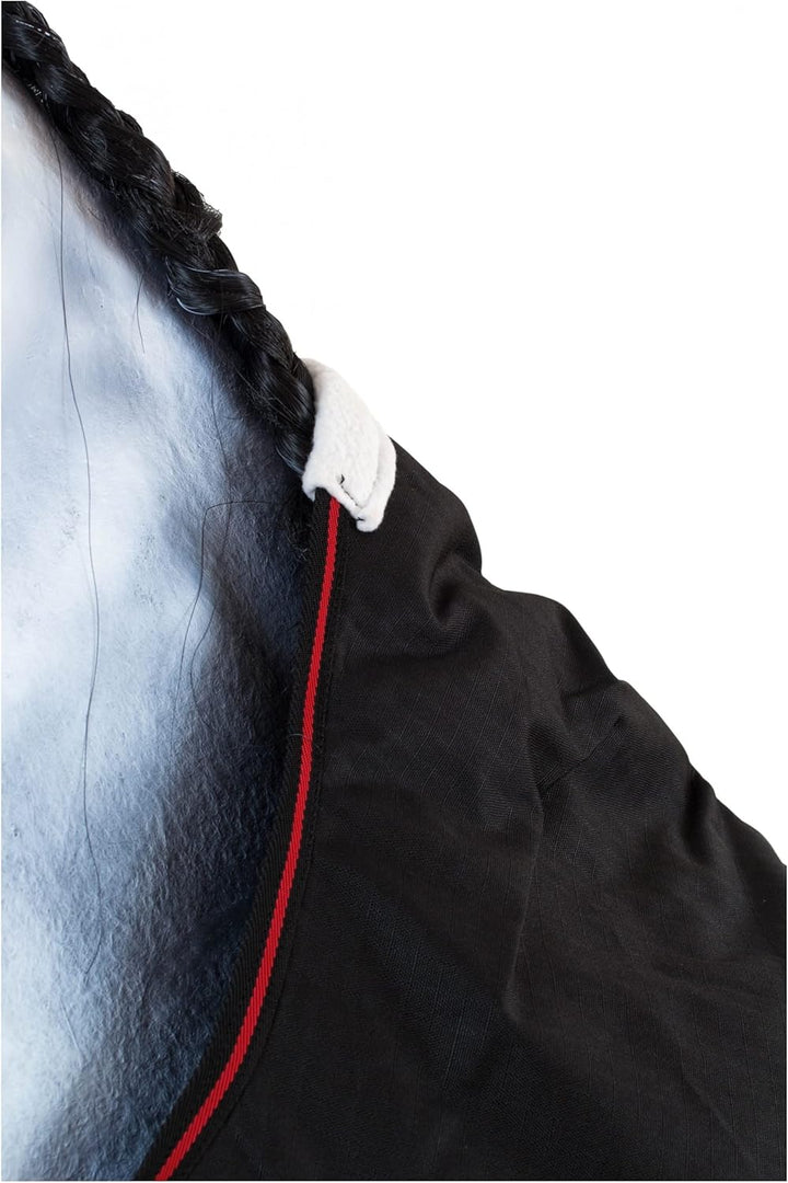RL24 - Weidedecke High Neck Polarfleecefutter 600D BASICLINE schwarz/rot 85cm Schwarz/Rot (Altes Mod