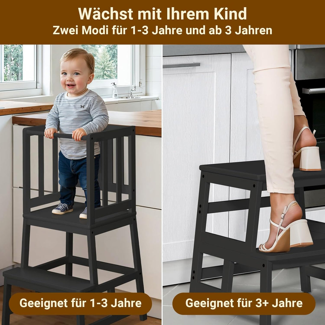 COSYLAND Lernturm ab 1 Jahr – Montessori Learning Tower für Kinder – Sicherer Kinder Lernturm ab 2 J