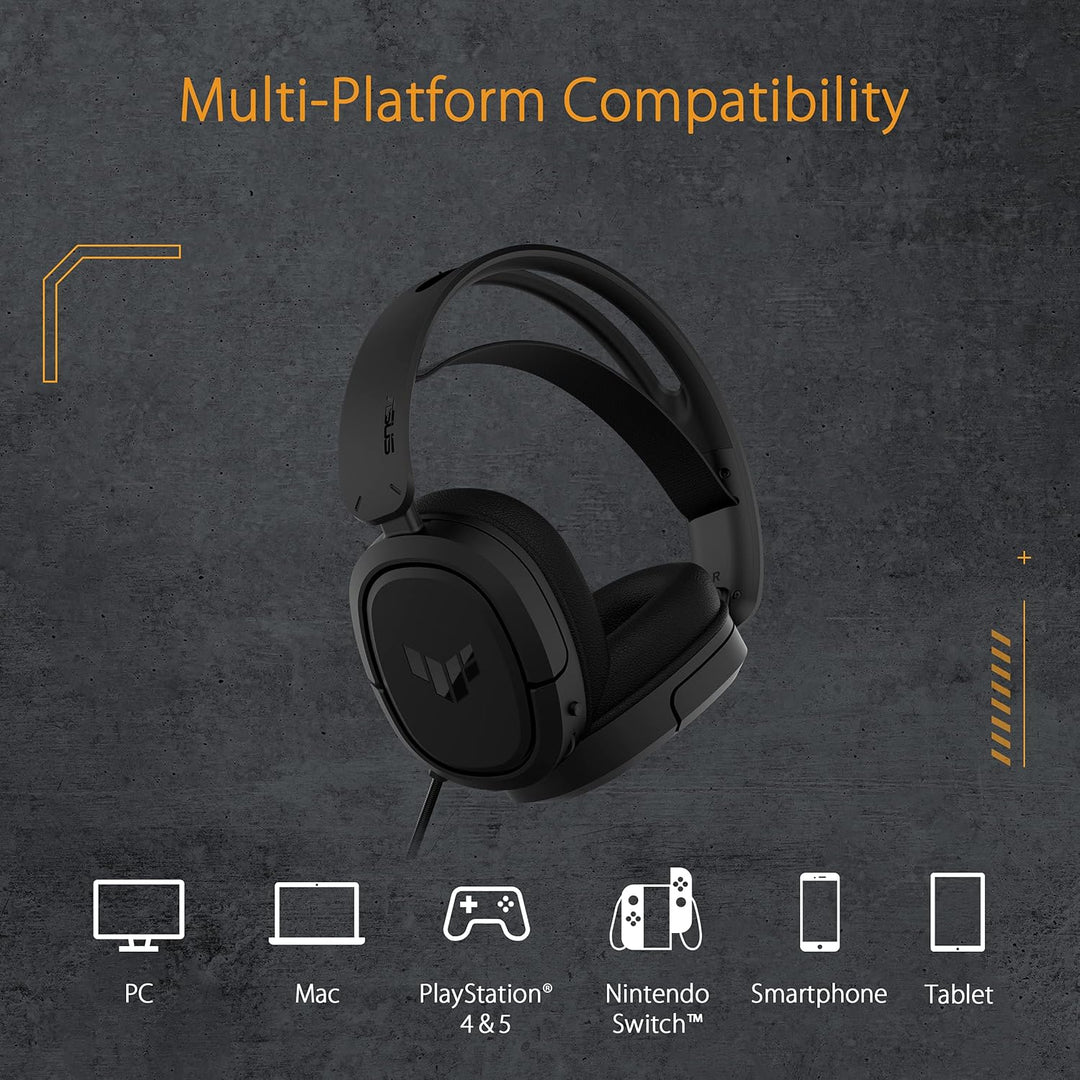 ASUS TUF GAMING H1 Wireless Headset (kabellos, 7.1-Surround-Sound, leichtes, komfortables Design, Ko