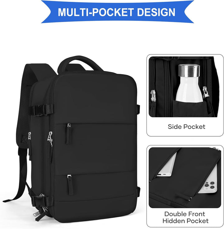 SZLX Grosser Reiserucksack Damen, Handgepäck Rucksack,Wanderrucksack Wasserdichter Outdoor-Sportruck