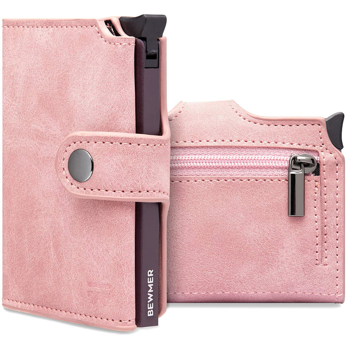 BEWMER 2 Shielded | Herren und Damen Slim Wallet mit RFID-Schutz Anti-Cloning | Kartenetui mit Münzf