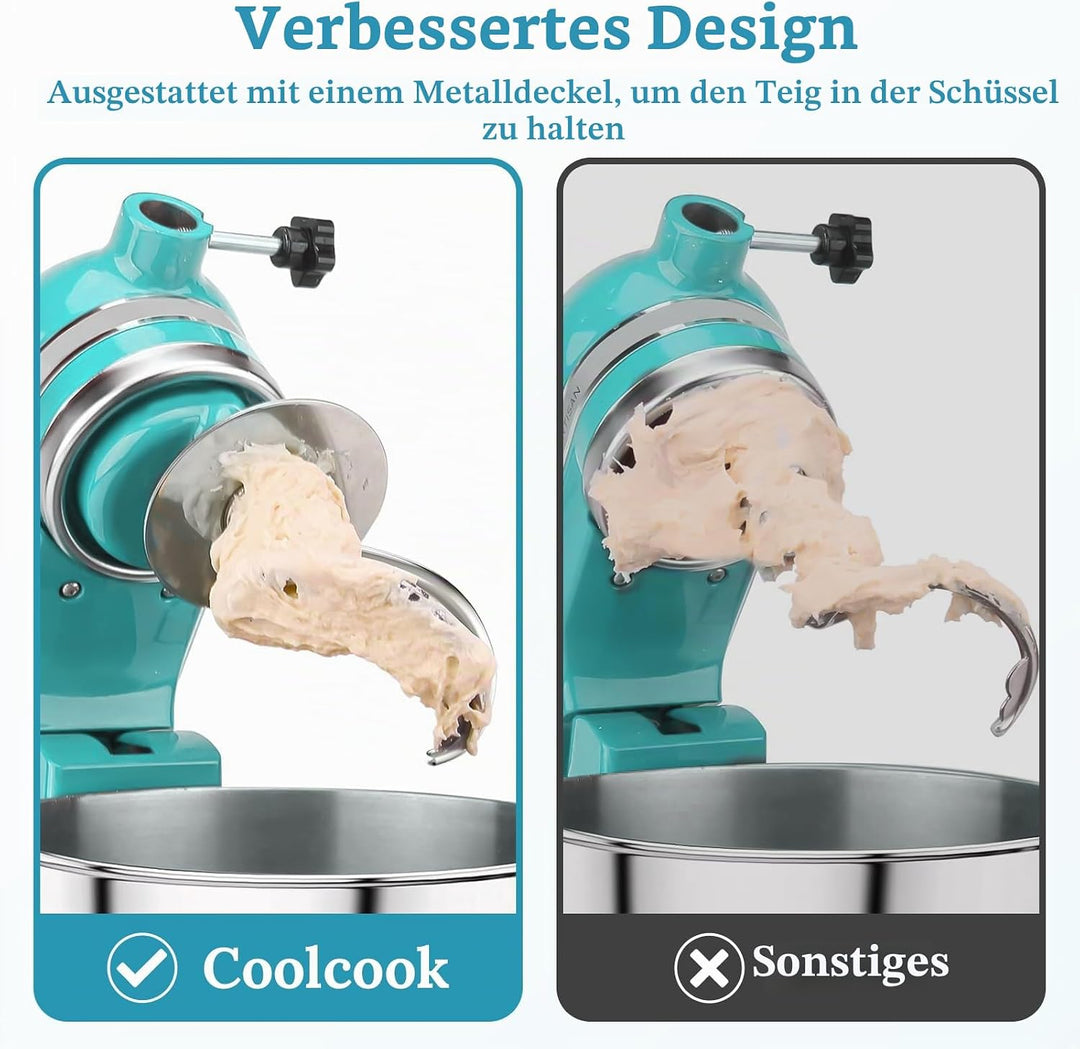 Knethaken aus Edelstahl für KitchenAid Standmixer, passend für 4,5–5 Qt Kippkopf-Standmixer-Aufsätze