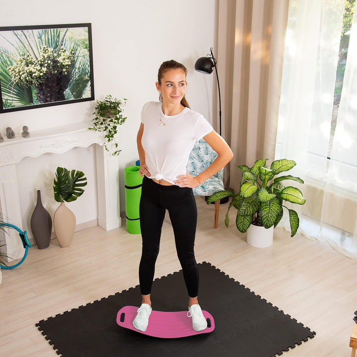 Relaxdays Twist Board, handliches Balance Board für Ganzkörpertraining, belastbares XL Workout Board