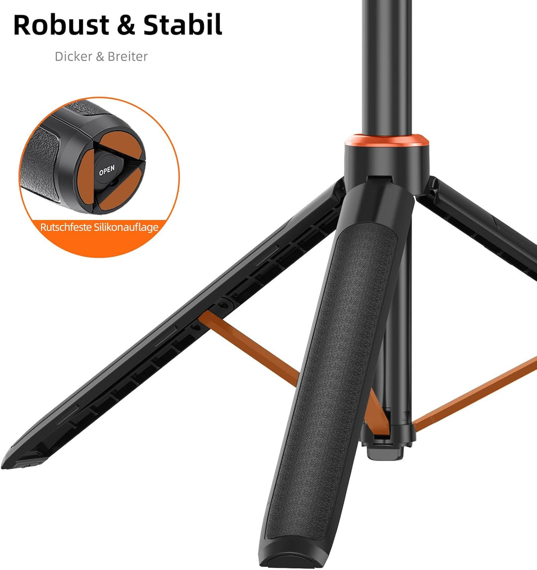 136cm Selfie Stick Stativ Set für DJI Osmo Action 5 Pro/4/3, Osmo 360, 2-in-1 Erweiterung Reisestati