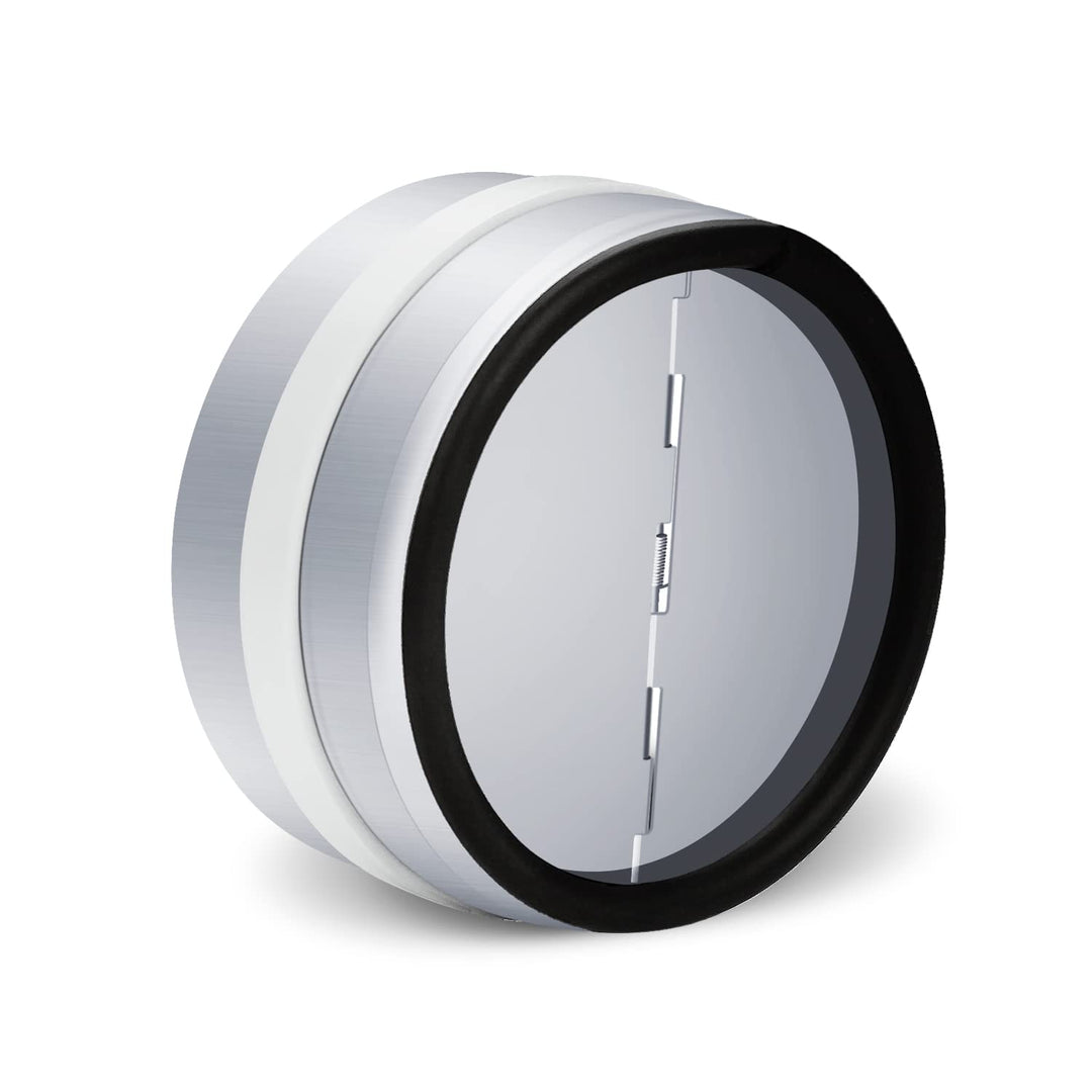 WeCooper Einschub Rückstauklappe DN 100 mm Dunstabzug, Verzinkter Stahl mit Dichtgummi Alu Klappen,
