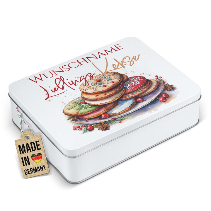 Print Royal PR Geschenkdose mit Name personalisiert - Lieblingskekse - Blechdose bedrucken, Aufbewah