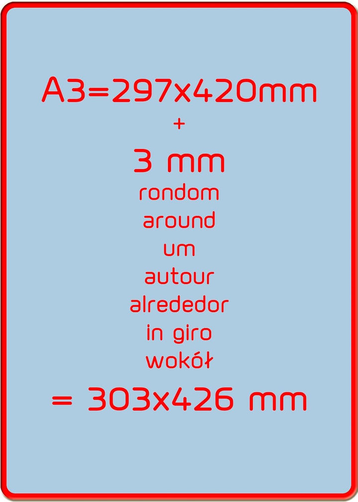 Albyco - Matte Laminierfolien A3 Qualität 160 Mikron (2x80 Mikron) - 100 Stück - Folien A3 Matt, Lam