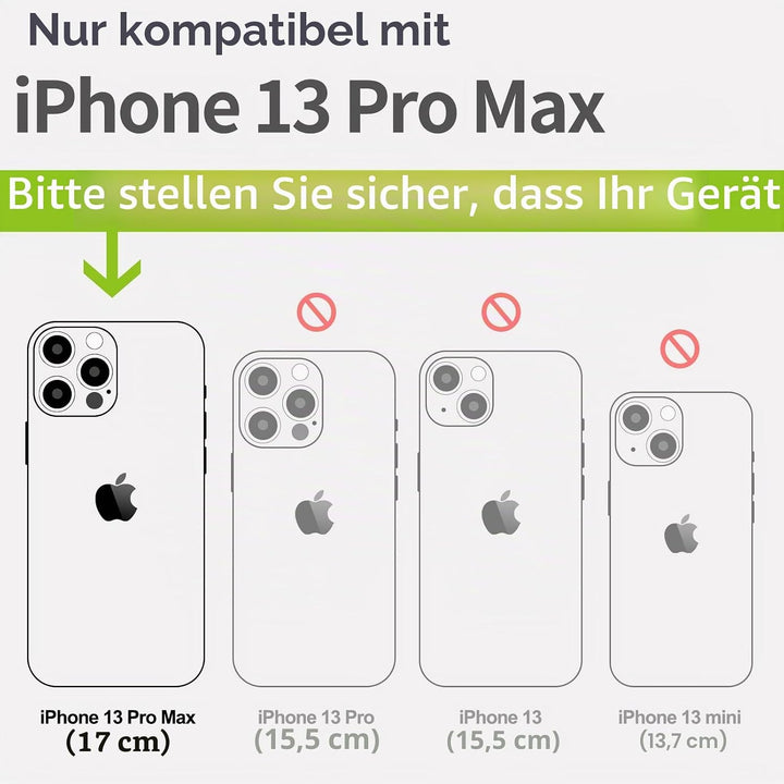 Carveit Magnetisch Hülle für iPhone 13 Pro Max Case [Elegante Schwarzholz] [Weich TPU Stossstange] S