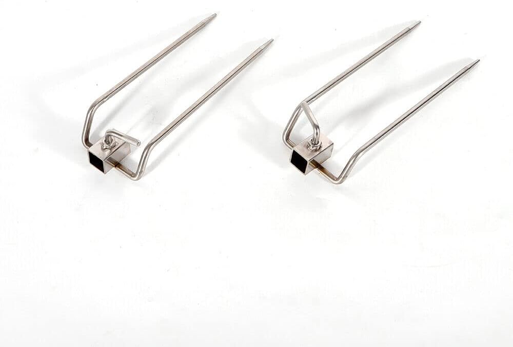 Edelstahl Spanferkelgrill, Höhenverstellbar Grillspiess mit 15W Motor, Elektro Spiessbratengrill mit