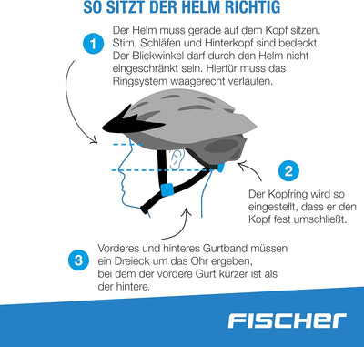 Fischer Erwachsene Fahrradhelm, Radhelm, Cityhelm, Schwarz grün S/M Single, S/M Single