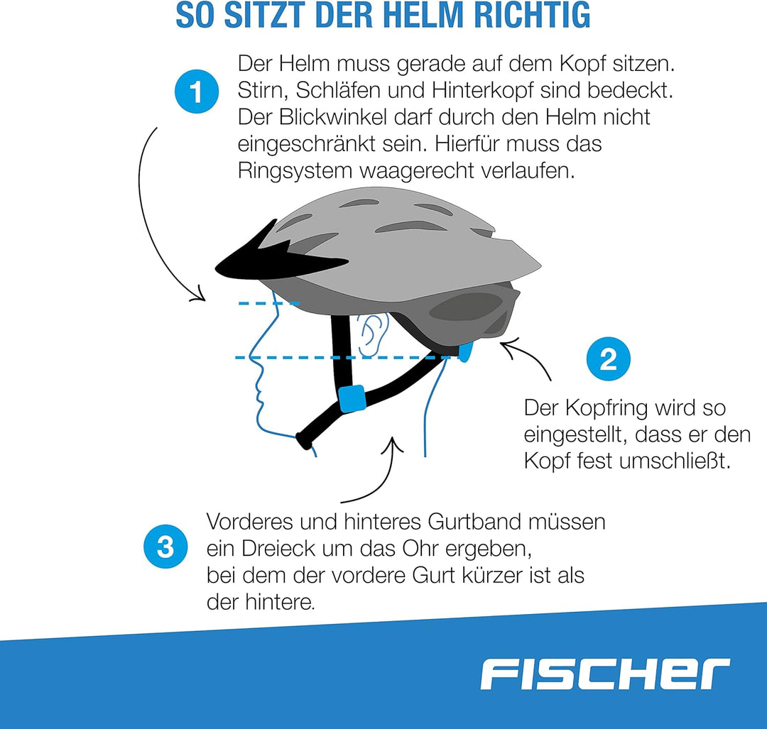 FISCHER BMX Kinder-Helm, Fahrradhelm, Radhelm, Dirt Bike Helm Plus mit integriertem LED-Rücklicht, S