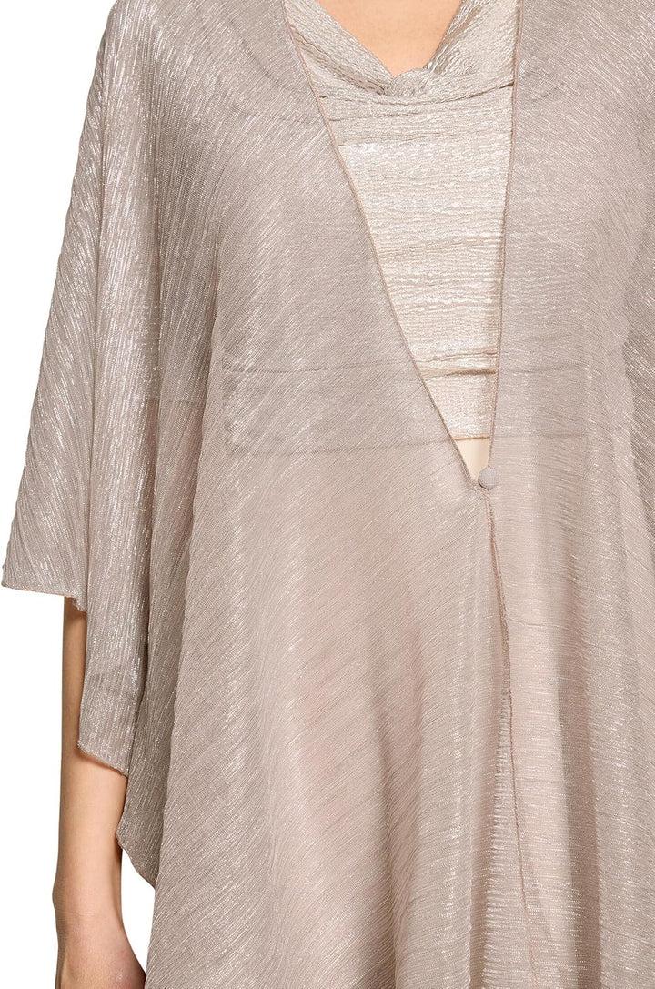 Vera Mont Damen Cape im Glitzer-Look Standard Einheitsgrösse Rosé/Silver, Standard Einheitsgrösse Ro