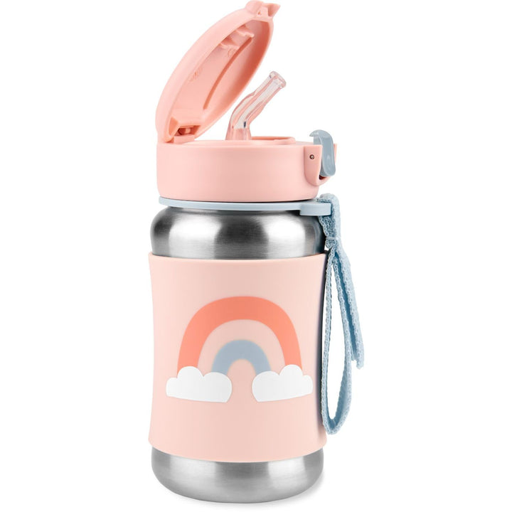 Skip Hop Schnabeltasse für Kleinkinder, mit Strohhalm, Sparks, Edelstahl, Regenbogen