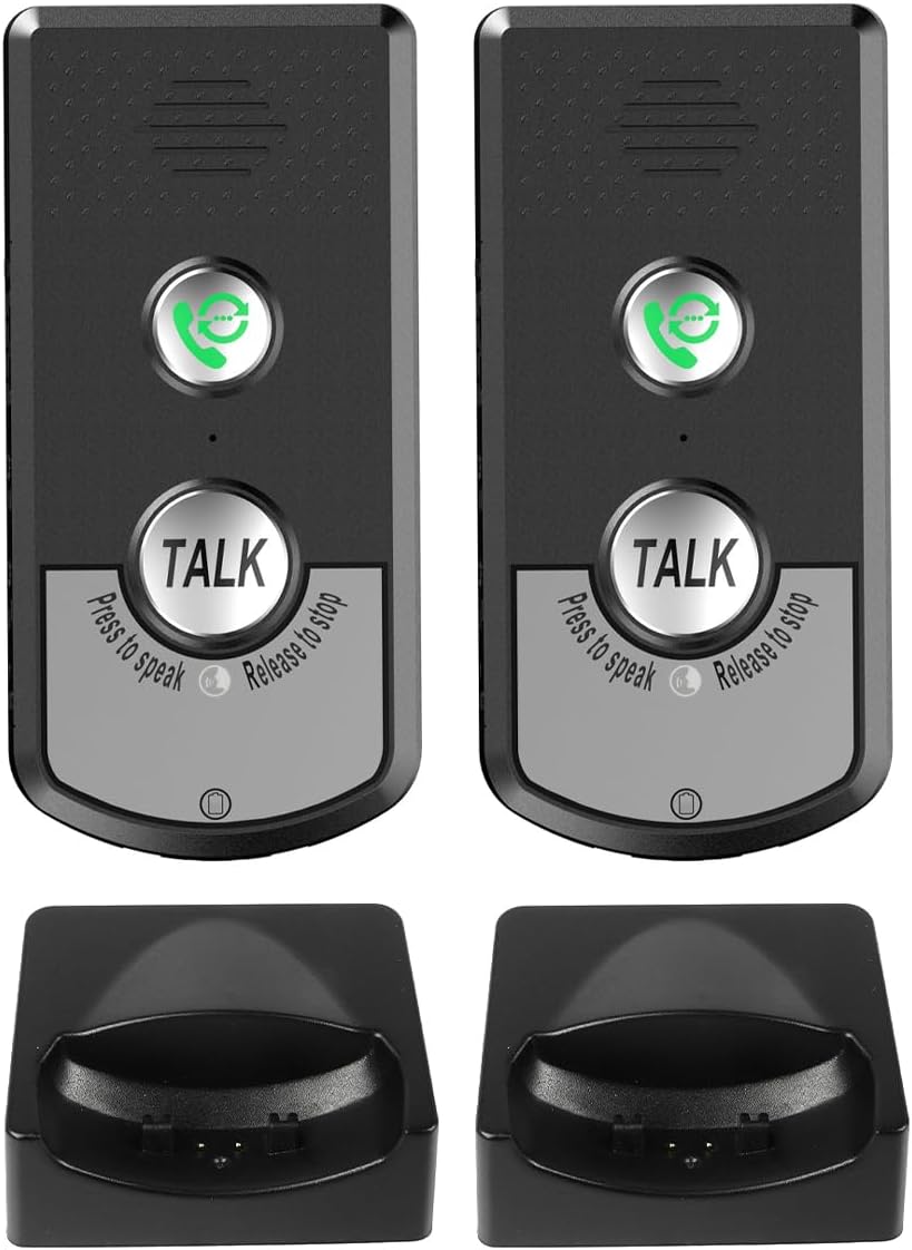 Sarini 2-Wege-Gegensprechanlage mit Sprachfunktion, kabellose Gegensprechanlage mit super grosser Re