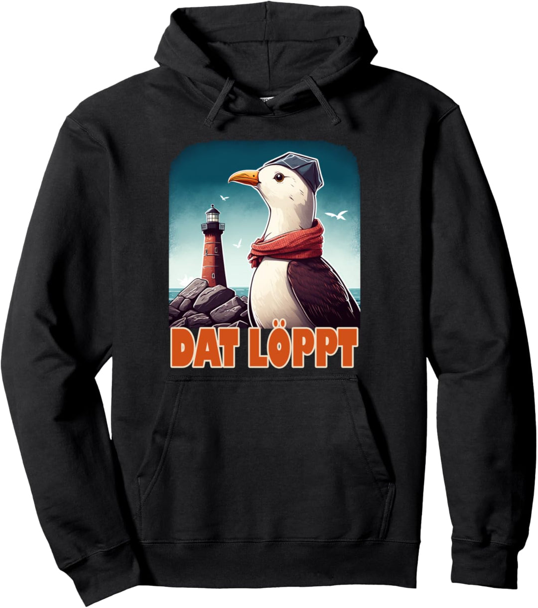 Dat Löppt Norden Plattdeutsch Norddeutschland Nordsee Möwe Pullover Hoodie