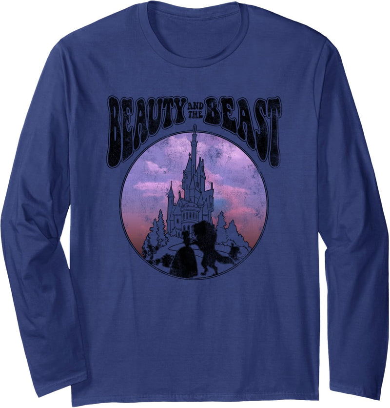 Disney Beauty & The Beast Vintage Retro Langarmshirt