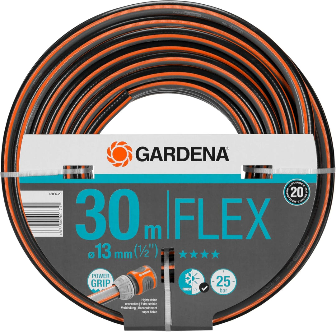 Gardena Comfort FLEX Schlauch 13 mm (1/2 Zoll), 30 m: Formstabiler, flexibler Gartenschlauch mit Pow
