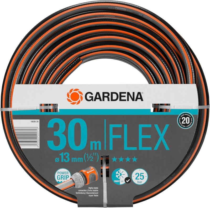 Gardena Comfort FLEX Schlauch 13 mm (1/2 Zoll), 30 m: Formstabiler, flexibler Gartenschlauch mit Pow