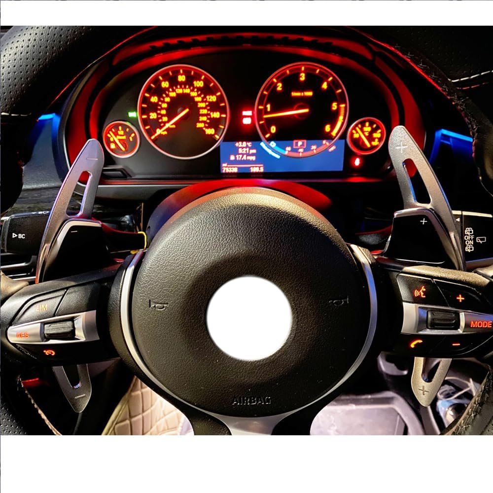 HIBEYO Lenkrad Schaltpaddel Verlängerung Schaltwippen für BMW 3er F30 F31 F34 5er F10 F11 1er F20 F2