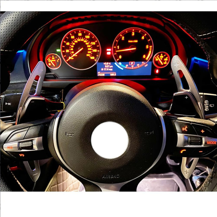 HIBEYO Lenkrad Schaltpaddel Verlängerung Schaltwippen für BMW 3er F30 F31 F34 5er F10 F11 1er F20 F2