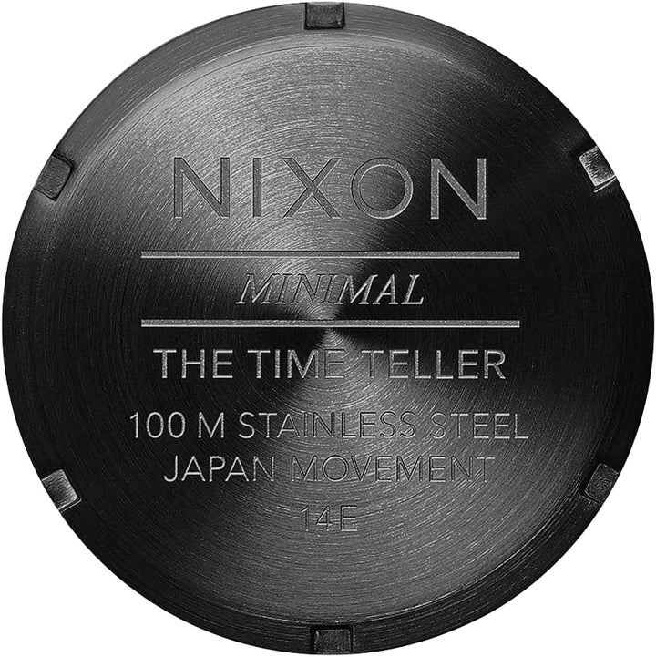 Nixon Time Teller Armbanduhr Analog Quarz All Schwarz, All Schwarz