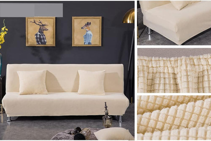 Sofabezug ohne armlehnen Stretch Armlose sofaüberwurf Sofahusse Ohne Armlehne 2 sitzer Sofa Abdeckun