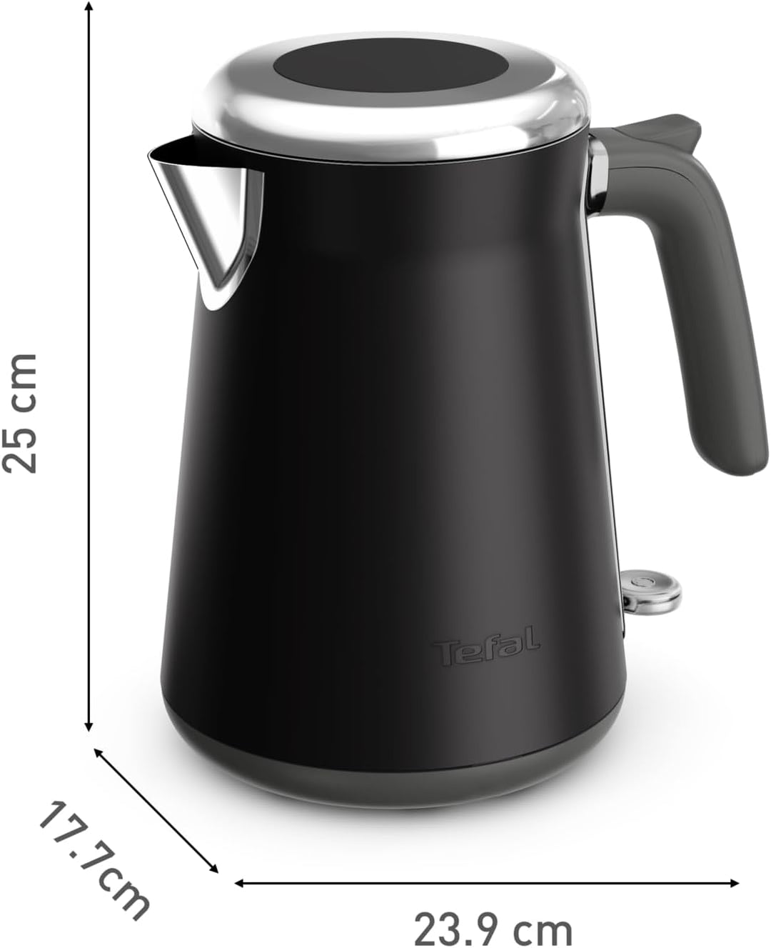Tefal Collection Edelstahlwasserkocher im Retrostil, 1,7 l Fassungsvermögen, 2400 W, Einhändiges Öff