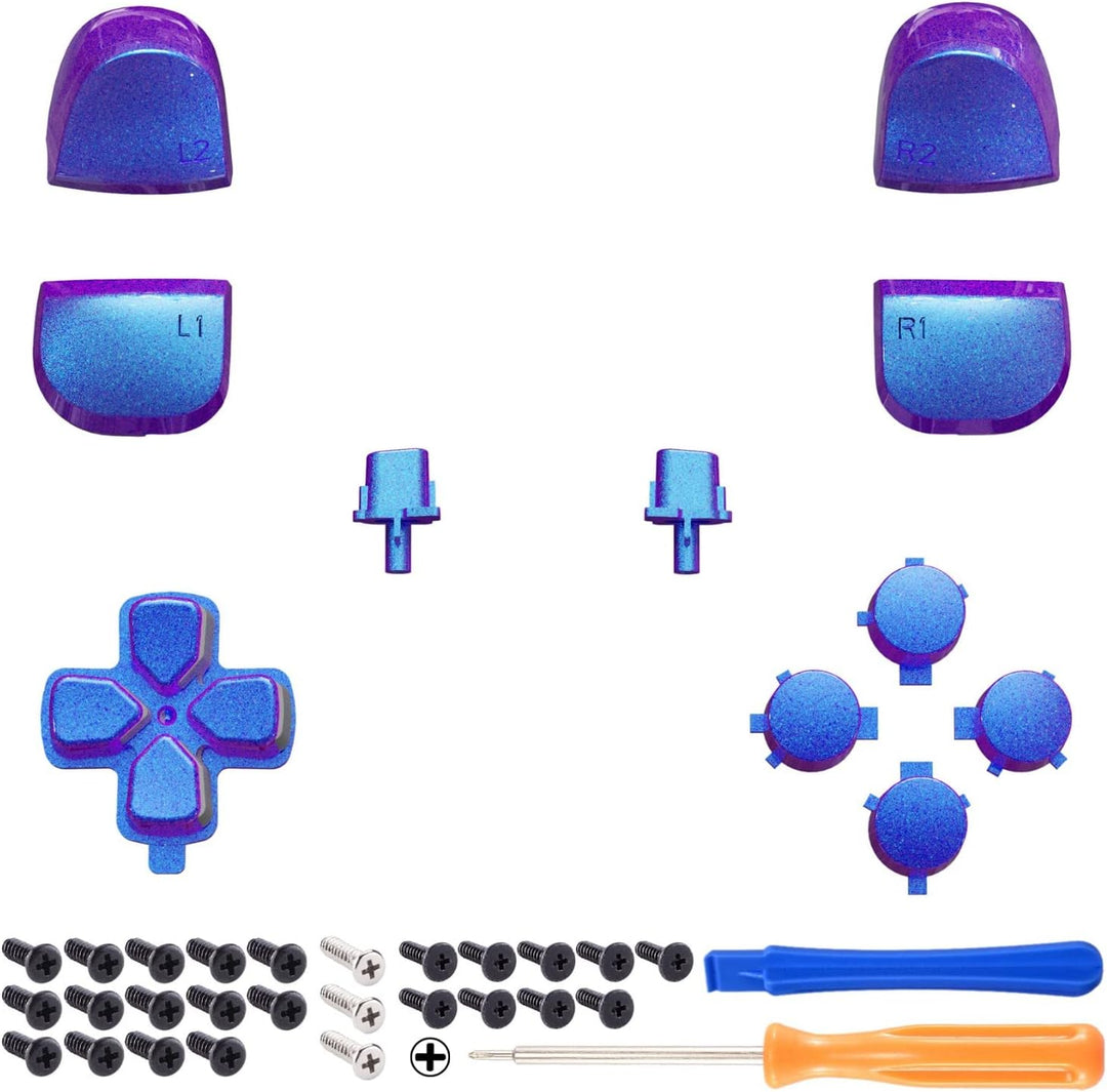 eXtremeRate Ersatz Tasten Knöpfe für ps5 Controller BDM-010&BDM-020 Premium Button Kit Kompatibel mi