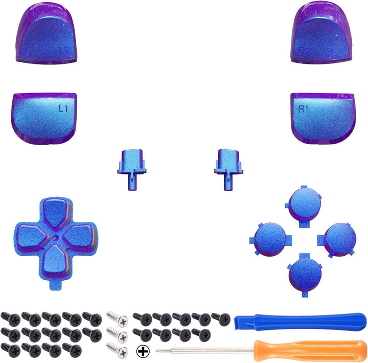 eXtremeRate Ersatz Tasten Knöpfe für ps5 Controller BDM-010&BDM-020 Premium Button Kit Kompatibel mi