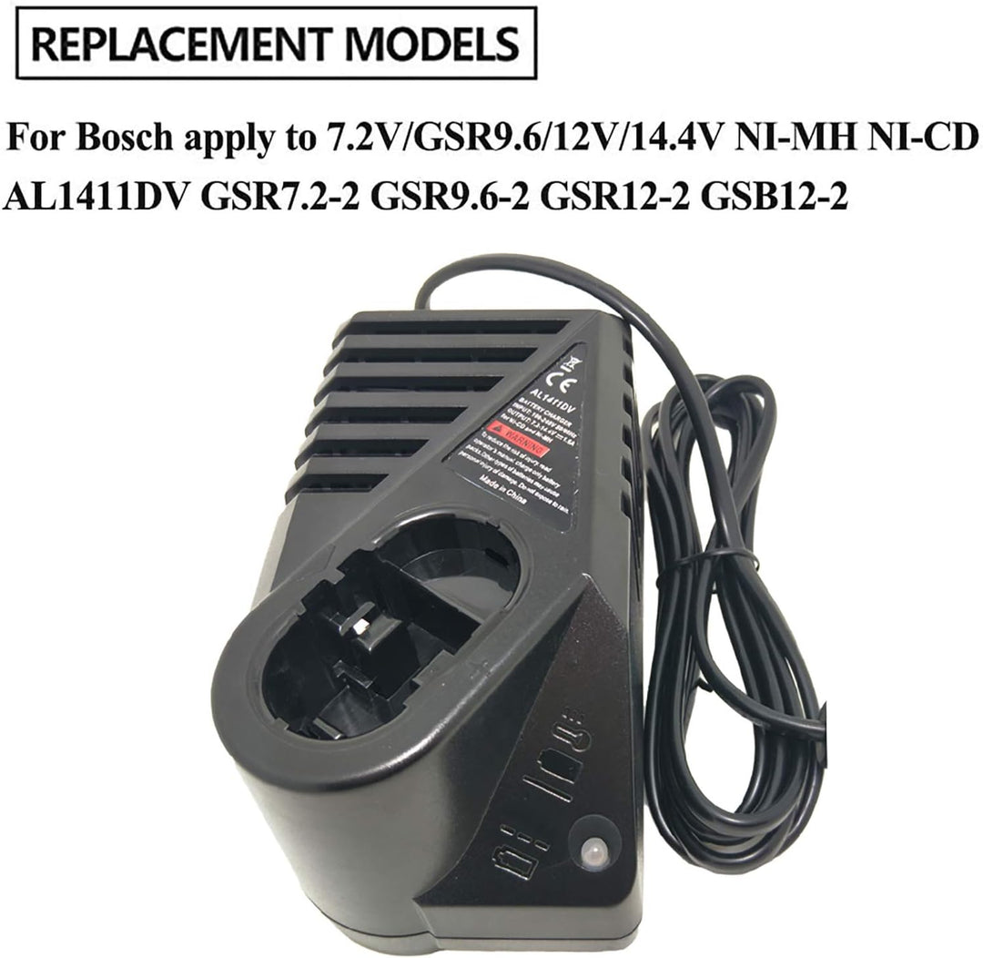 AL1411DV Ersatz für Bosch 7,2 V -14,4 V NI-CD NI-MH-Ladegerät Batterie GSR7.2 GSR9.6 GSR12 GSR14.4 B