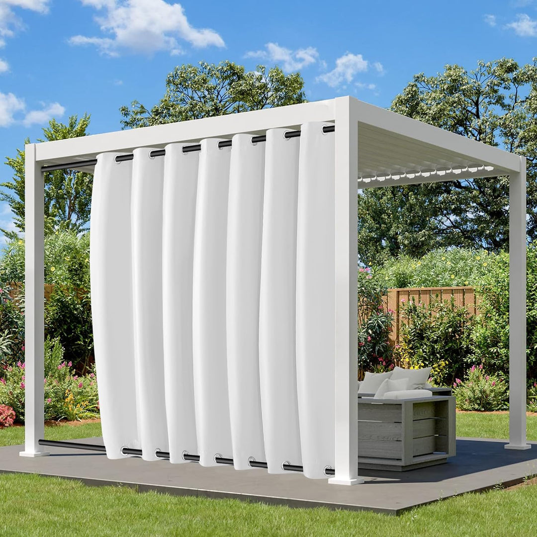 Lapalife Outdoor Vorhang Wasserdichter extra breit Oben und unten mit Ösen,B254XH274cm Wetterfest Ou