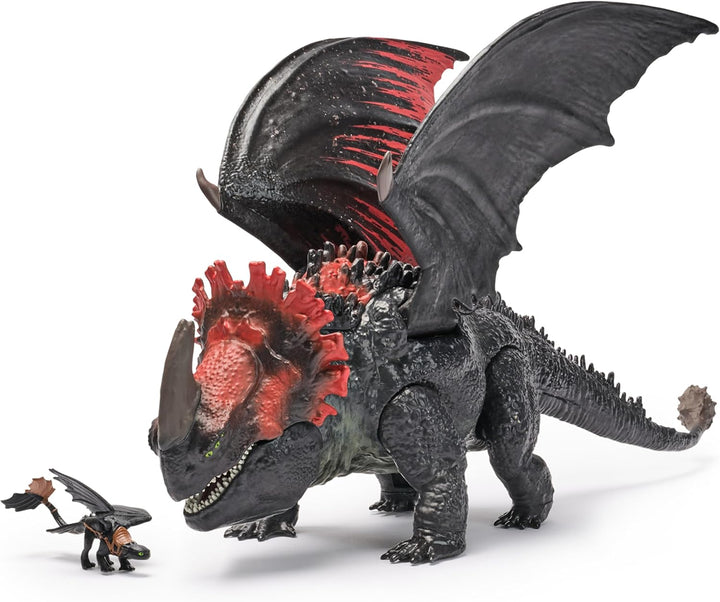 Dreamworks How to Train your Dragon, Actionfiguren-Set mit Roter Tod-Drachenfigur und kleinem Ohneza