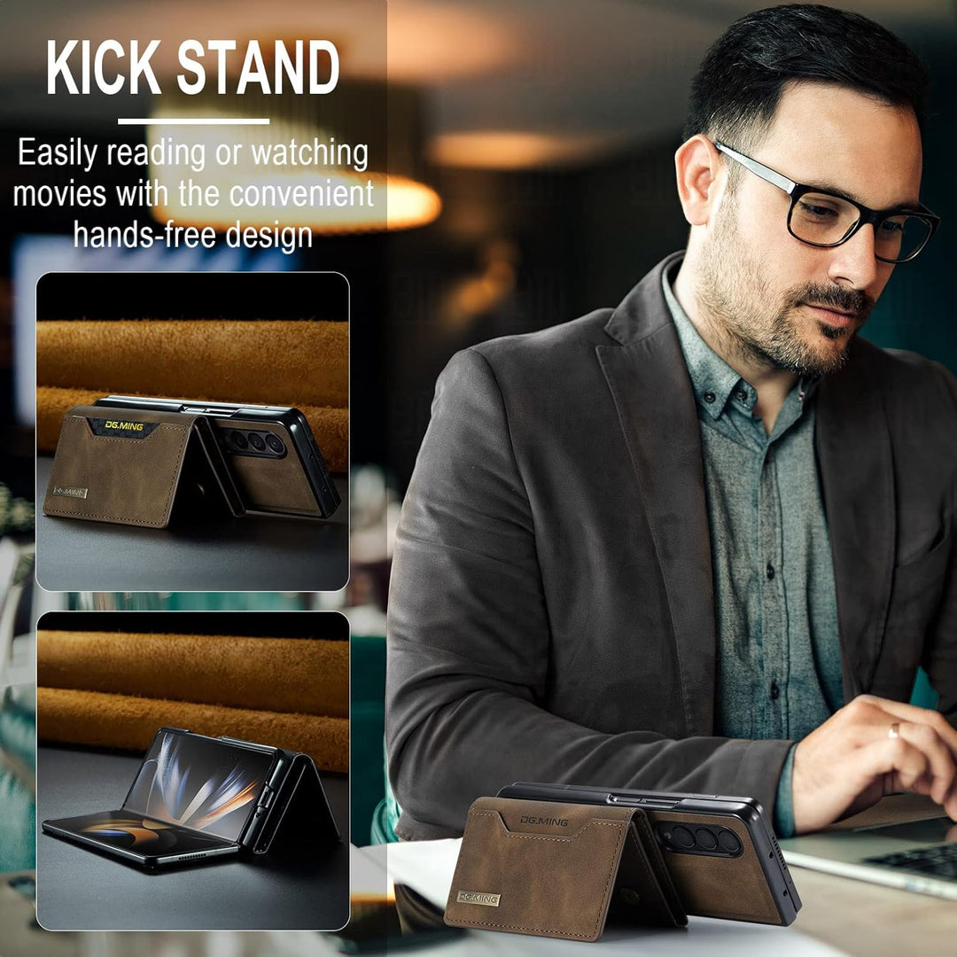 UDBKKDX 2 in 1 Handyhülle für Samsung Galaxy Z Fold 4, abnehmbare Brieftasche und magnetische Adsorp