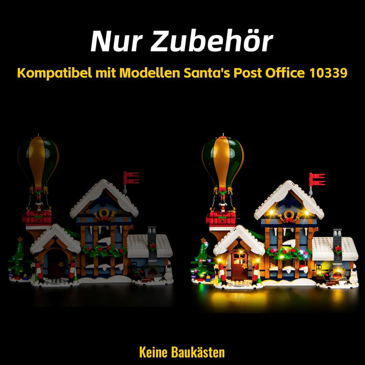 Fernbedienung Led Licht Set Kompatibel mit Lego 10339 Santa's Post Office (Kein Modell), Led Beleuch