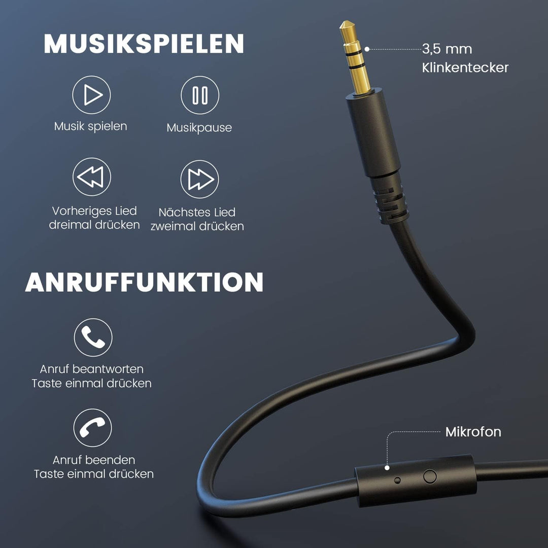 OneOdio Kopfhörer Over Ear mit Kabel, Geschlossener Studio HiFi Kopfhörer mit Share Port für E-Drum