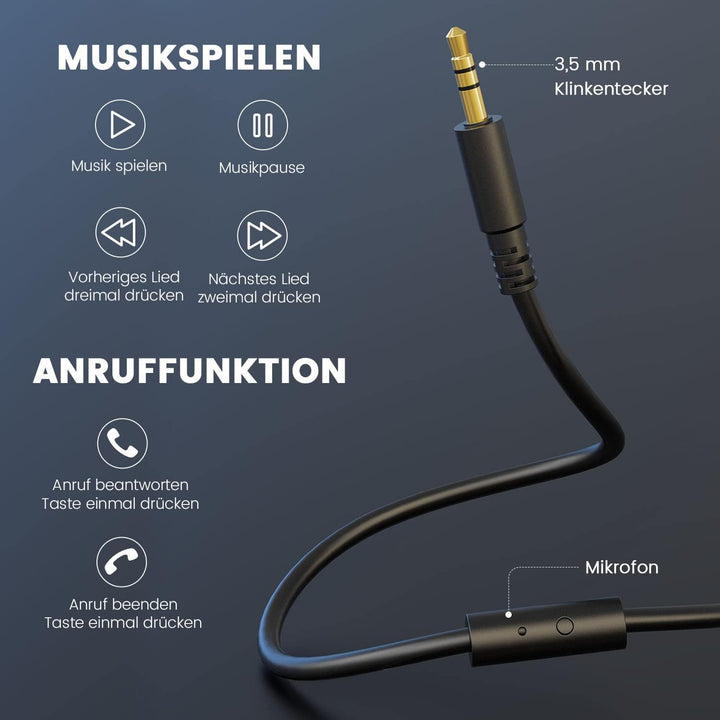 OneOdio Kopfhörer Over Ear mit Kabel, Geschlossener Studio HiFi Kopfhörer mit Share Port für E-Drum